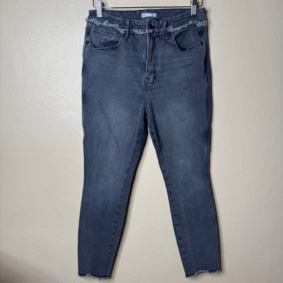 Good American Denim - Good American Jeans Women's 10 Gray Good Waist Crop Skinny Raw Chewed Hem